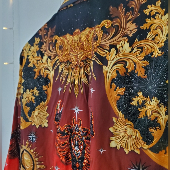 NWT Barabas Cogent Approach Rhinestone Long Sleeve Shirt Size M - Picture 12 of 12